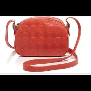 Small Joelle Hawkens Skull Coral Leather Bag